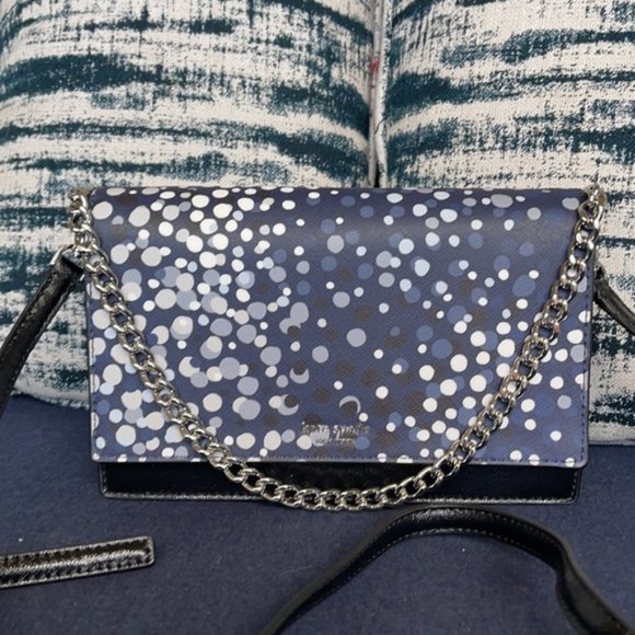 Kate Spade Cameron Convertible Crossbody Black with Multi-Colored Dots - Picture 7 of 16